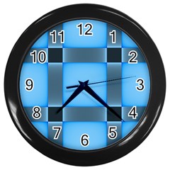 Wall Blue Steel Light Creative Wall Clocks (black) by Nexatart