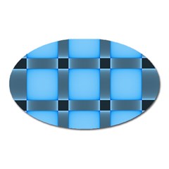 Wall Blue Steel Light Creative Oval Magnet by Nexatart