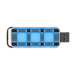 Wall Blue Steel Light Creative Portable Usb Flash (two Sides)