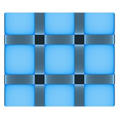 Wall Blue Steel Light Creative Double Sided Flano Blanket (small)  by Nexatart