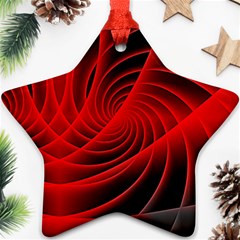 Red Abstract Art Background Digital Ornament (star)