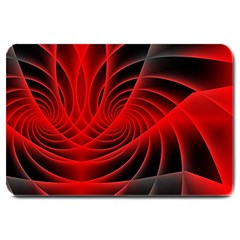 Red Abstract Art Background Digital Large Doormat  by Nexatart