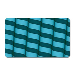 Curtain Stripped Blue Creative Magnet (Rectangular)