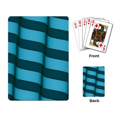 Curtain Stripped Blue Creative Playing Card