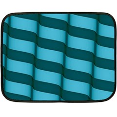 Curtain Stripped Blue Creative Fleece Blanket (Mini)