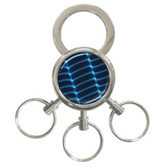 Background Neon Light Glow Blue 3-ring Key Chains by Nexatart