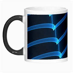 Background Neon Light Glow Blue Morph Mugs by Nexatart