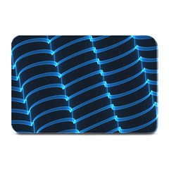 Background Neon Light Glow Blue Plate Mats by Nexatart