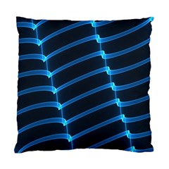 Background Neon Light Glow Blue Standard Cushion Case (one Side) by Nexatart