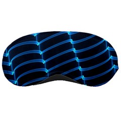 Background Neon Light Glow Blue Sleeping Masks by Nexatart