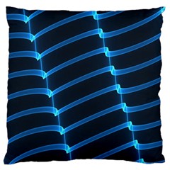 Background Neon Light Glow Blue Standard Flano Cushion Case (two Sides) by Nexatart