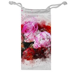 Flowers Roses Wedding Bouquet Art Jewelry Bag by Nexatart