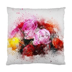 Flowers Roses Wedding Bouquet Art Standard Cushion Case (one Side) by Nexatart