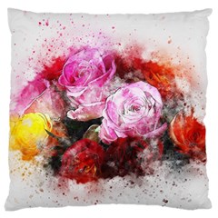 Flowers Roses Wedding Bouquet Art Large Cushion Case (two Sides) by Nexatart