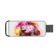 Flowers Roses Wedding Bouquet Art Portable Usb Flash (two Sides)