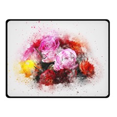 Flowers Roses Wedding Bouquet Art Double Sided Fleece Blanket (small)  by Nexatart