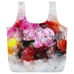 Flowers Roses Wedding Bouquet Art Full Print Recycle Bags (l)  by Nexatart