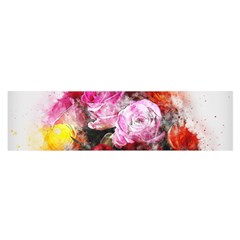 Flowers Roses Wedding Bouquet Art Satin Scarf (oblong) by Nexatart