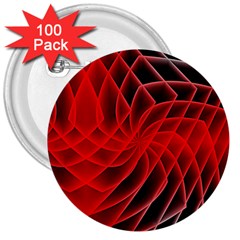 Abstract Red Art Background Digital 3  Buttons (100 Pack)  by Nexatart