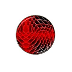 Abstract Red Art Background Digital Hat Clip Ball Marker (4 Pack) by Nexatart