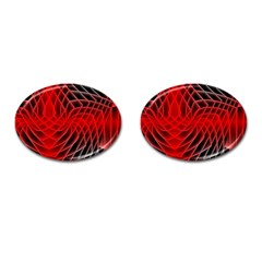 Abstract Red Art Background Digital Cufflinks (oval) by Nexatart