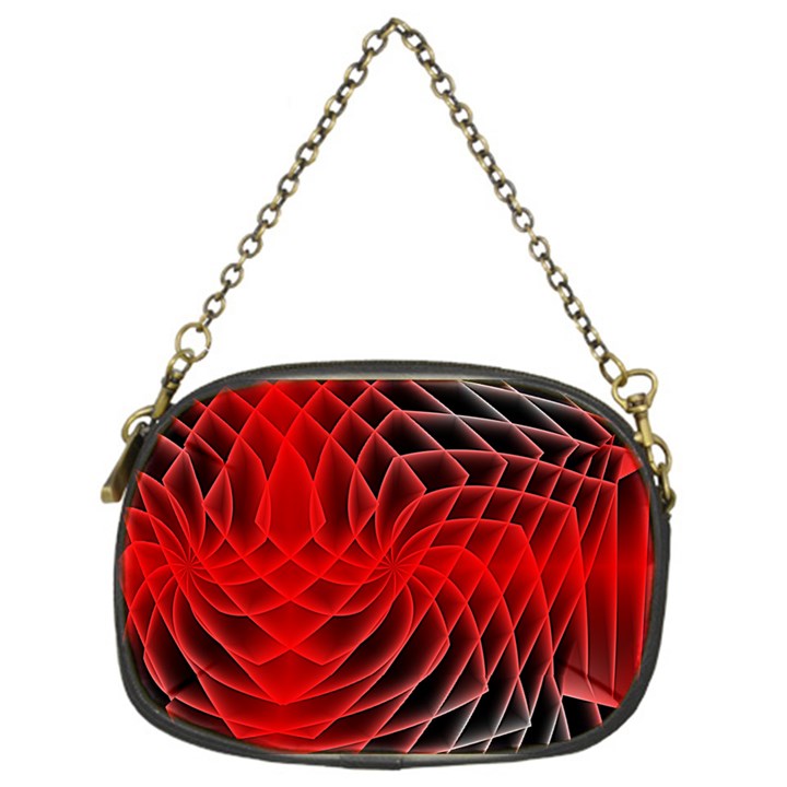 Abstract Red Art Background Digital Chain Purses (One Side) 