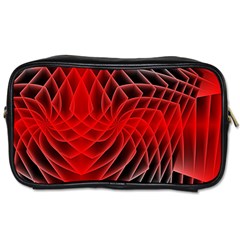 Abstract Red Art Background Digital Toiletries Bags 2-side by Nexatart