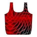 Abstract Red Art Background Digital Full Print Recycle Bags (L)  Back