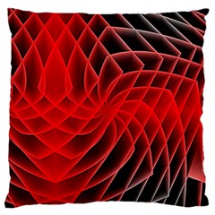 Abstract Red Art Background Digital Large Flano Cushion Case (one Side) by Nexatart