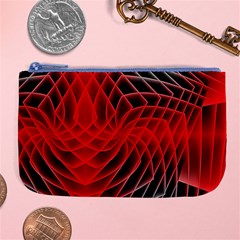 Abstract Red Art Background Digital Large Coin Purse by Nexatart