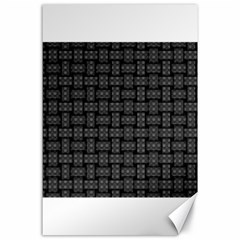 Background Weaving Black Metal Canvas 24  X 36  by Nexatart