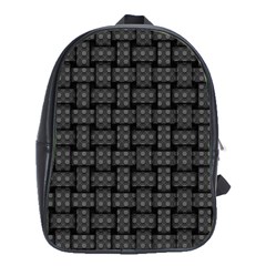 Background Weaving Black Metal School Bag (xl) by Nexatart