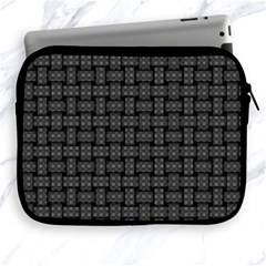 Background Weaving Black Metal Apple Ipad 2/3/4 Zipper Cases by Nexatart