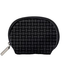 Background Weaving Black Metal Accessory Pouches (small) 