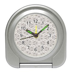 Background Wall Stone Carved White Travel Alarm Clocks