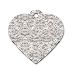 Background Wall Stone Carved White Dog Tag Heart (one Side)