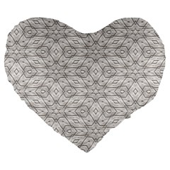 Background Wall Stone Carved White Large 19  Premium Heart Shape Cushions by Nexatart