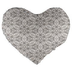 Background Wall Stone Carved White Large 19  Premium Flano Heart Shape Cushions by Nexatart