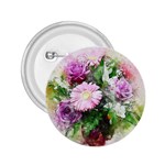 Flowers Roses Bouquet Art Nature 2.25  Buttons Front