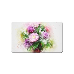 Flowers Roses Bouquet Art Nature Magnet (name Card) by Nexatart