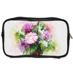 Flowers Roses Bouquet Art Nature Toiletries Bags by Nexatart