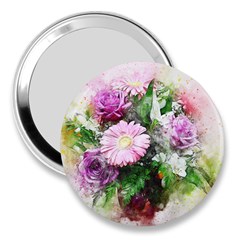 Flowers Roses Bouquet Art Nature 3  Handbag Mirrors by Nexatart