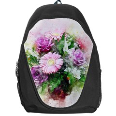 Flowers Roses Bouquet Art Nature Backpack Bag by Nexatart