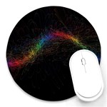 Background Light Glow Lines Colors Round Mousepads Front