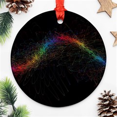 Background Light Glow Lines Colors Ornament (Round)