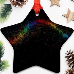 Background Light Glow Lines Colors Ornament (Star)