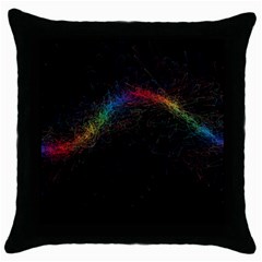 Background Light Glow Lines Colors Throw Pillow Case (black) by Nexatart