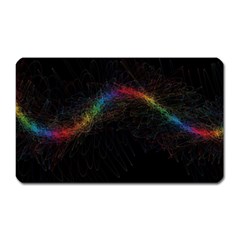 Background Light Glow Lines Colors Magnet (Rectangular)