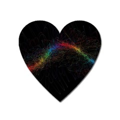 Background Light Glow Lines Colors Heart Magnet by Nexatart