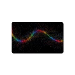 Background Light Glow Lines Colors Magnet (Name Card)